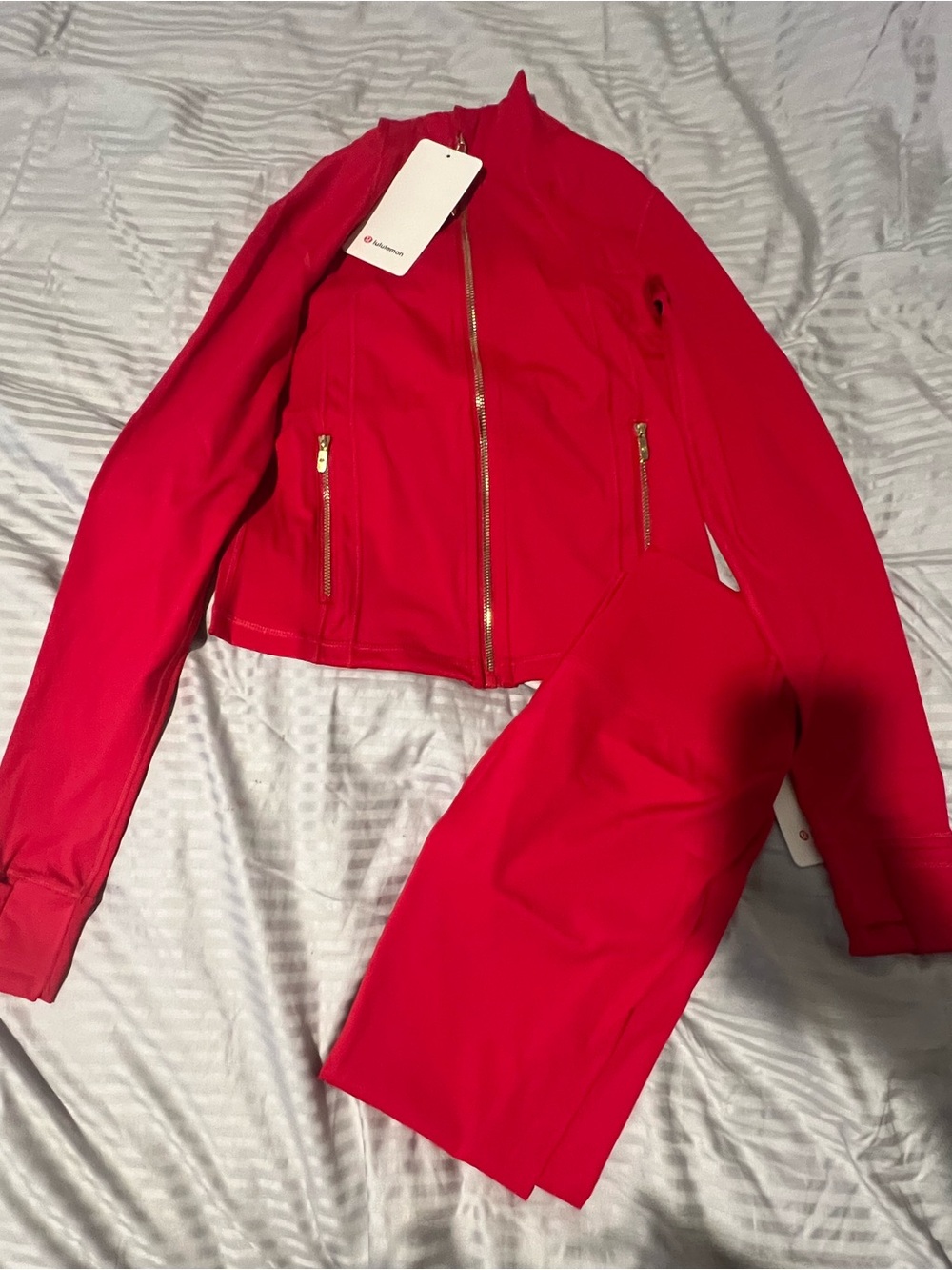 Lululemon Red Define Jacket & Pants Set NWT Set